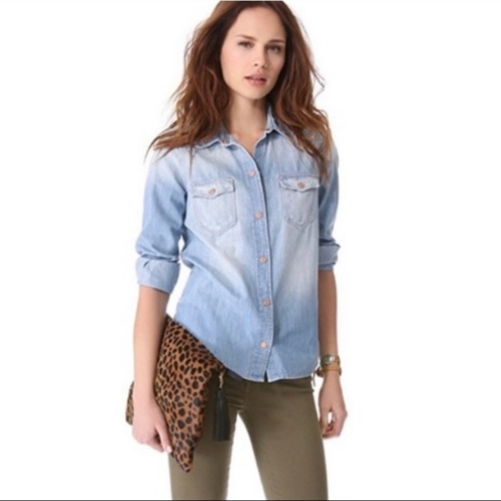 Free People 7 for all mankind chambray shirt